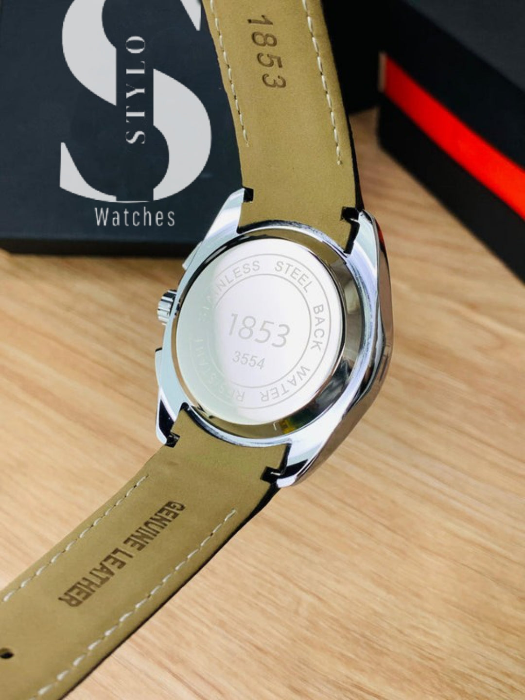 Branded Chronograph working Watch (White Dial Black Strap)