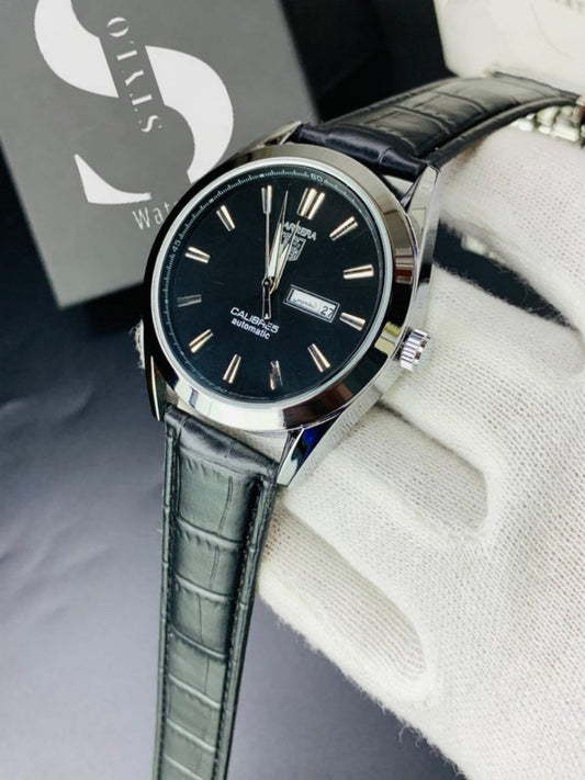 Tag Calibre 5 Watch With Day&Date (Black)