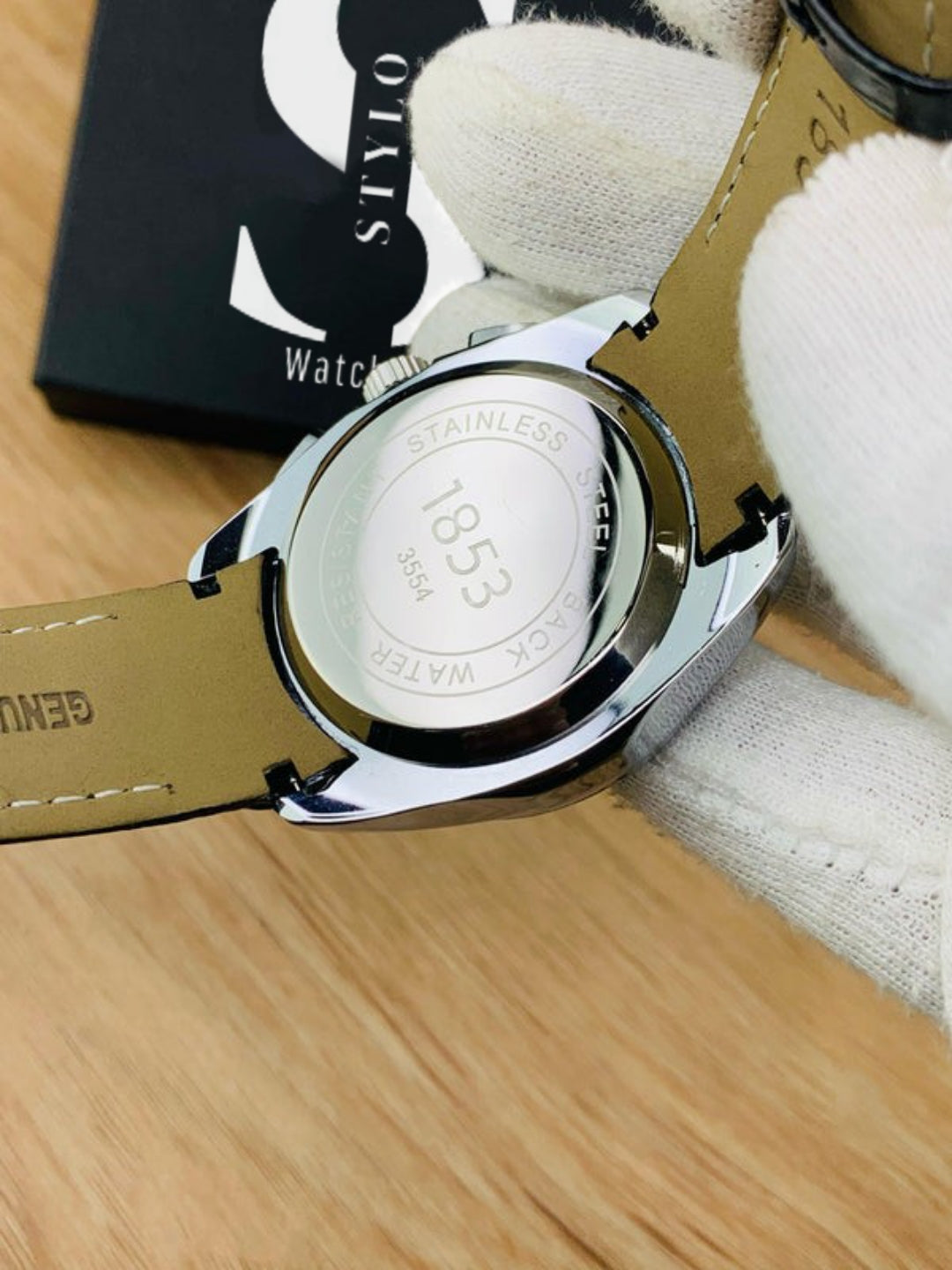 Branded Chronograph working Watch (Black Silver)