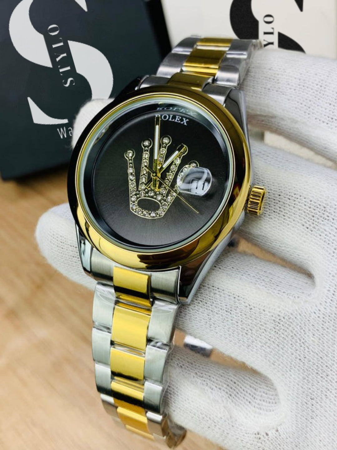 Crown Model (Two Tone Black)