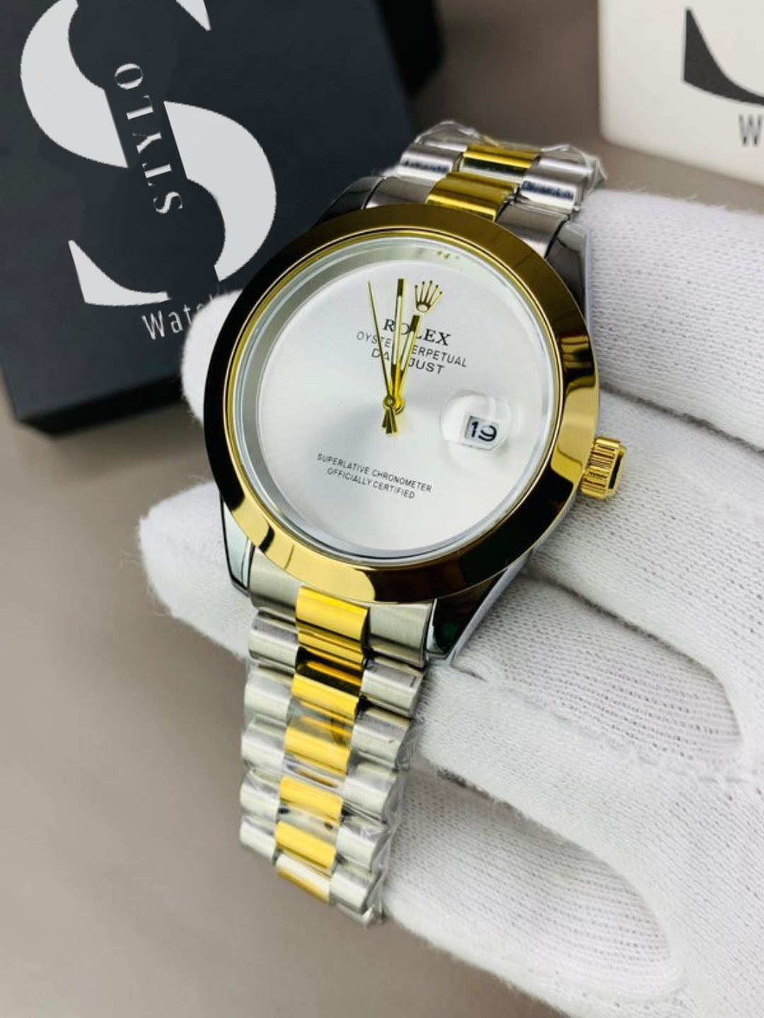 Branded Two Tone White