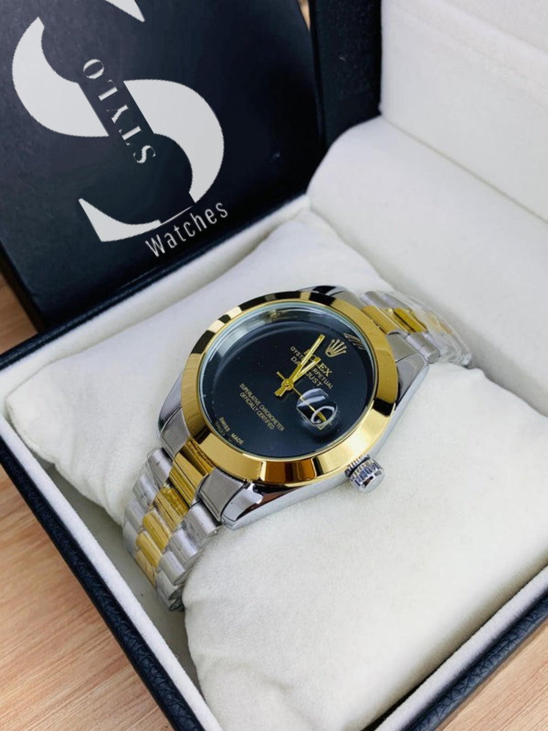 Branded Two Tone Black