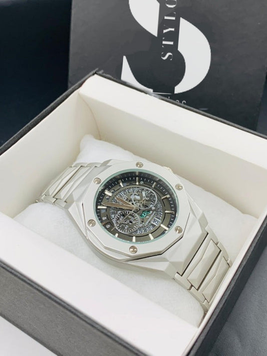 Diamond Cut | Date Adjustment | Texture Chain (Silver)