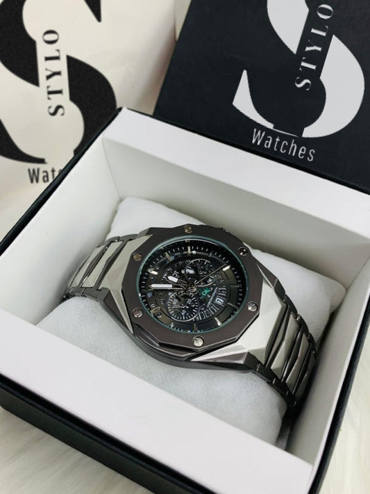 Diamond Cut | Date Adjustment | Two Tone Black