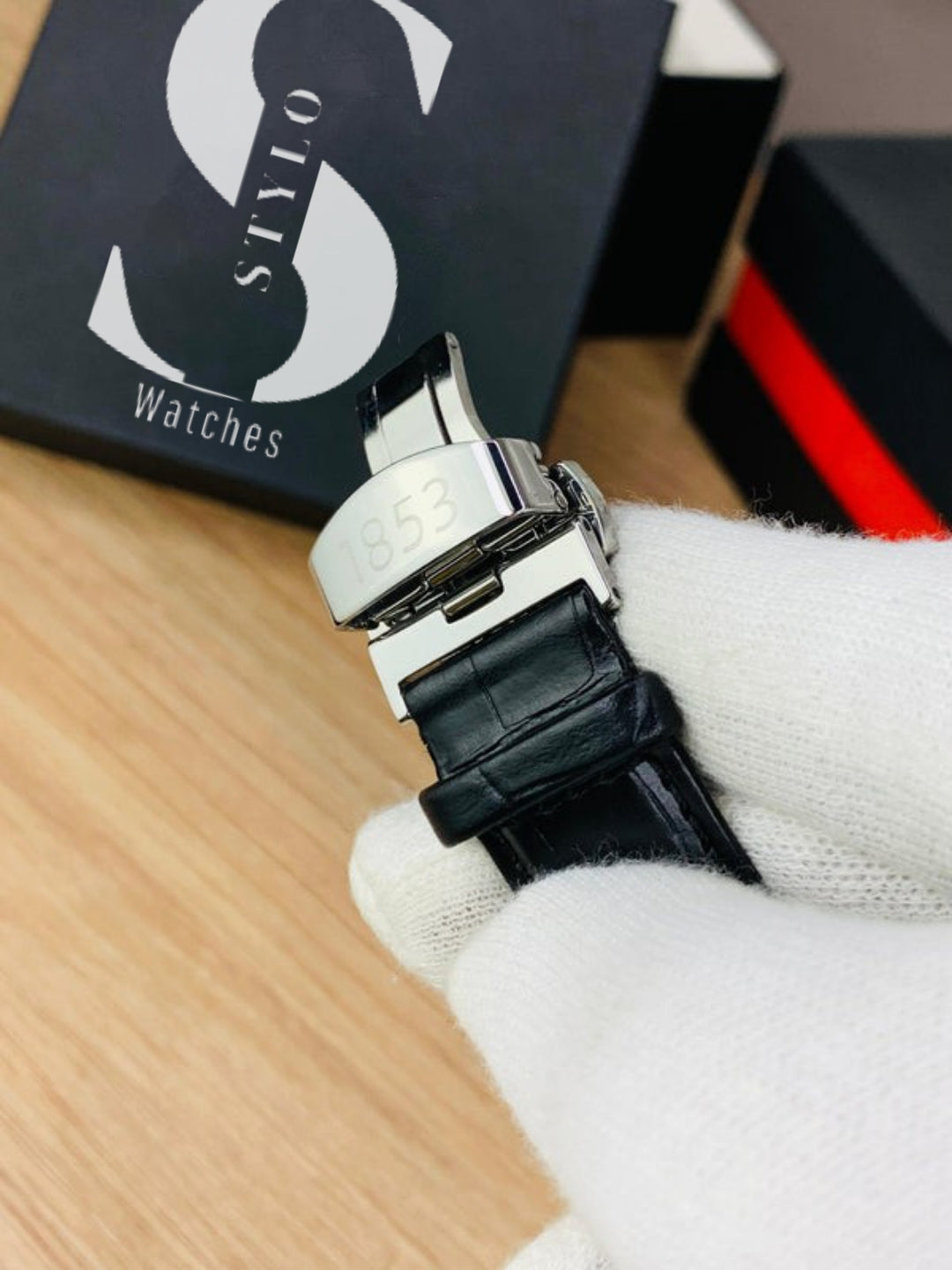 Branded Chronograph working Watch (White Dial Black Strap)