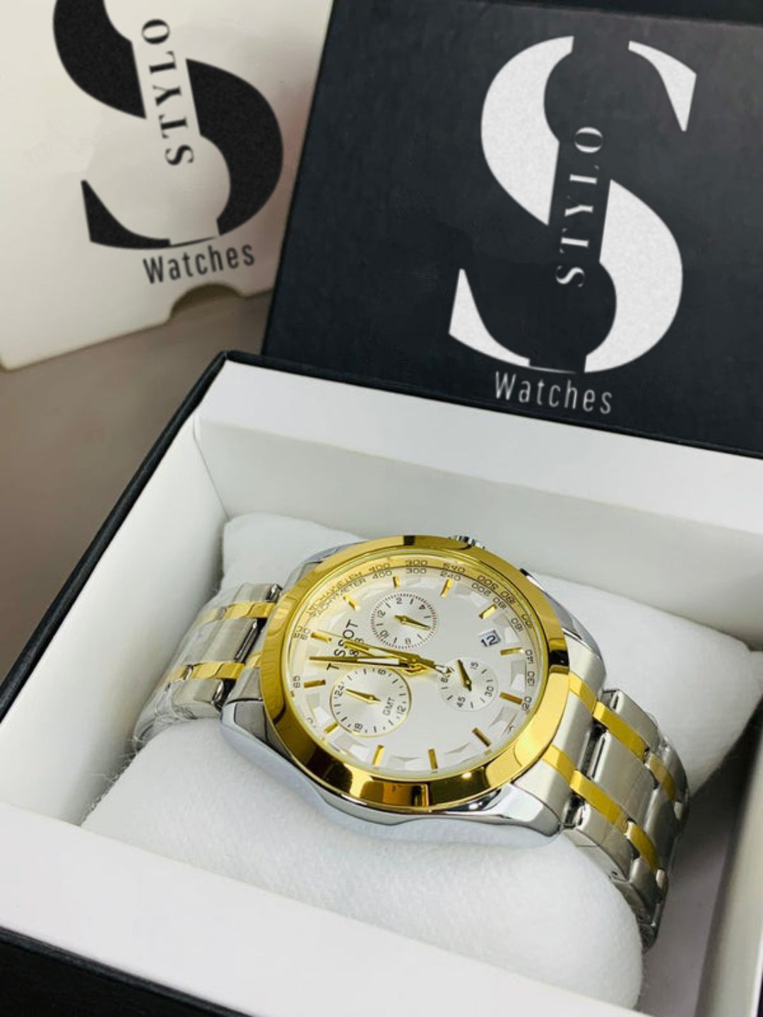 Demanding Chrono |Two Tone White
